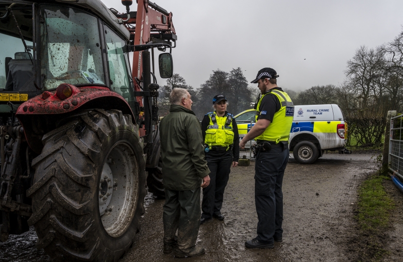 Cheshire Rural Crime Team discussing heavy machinery theft