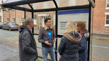 Edward Timpson at Bus Stop 2019